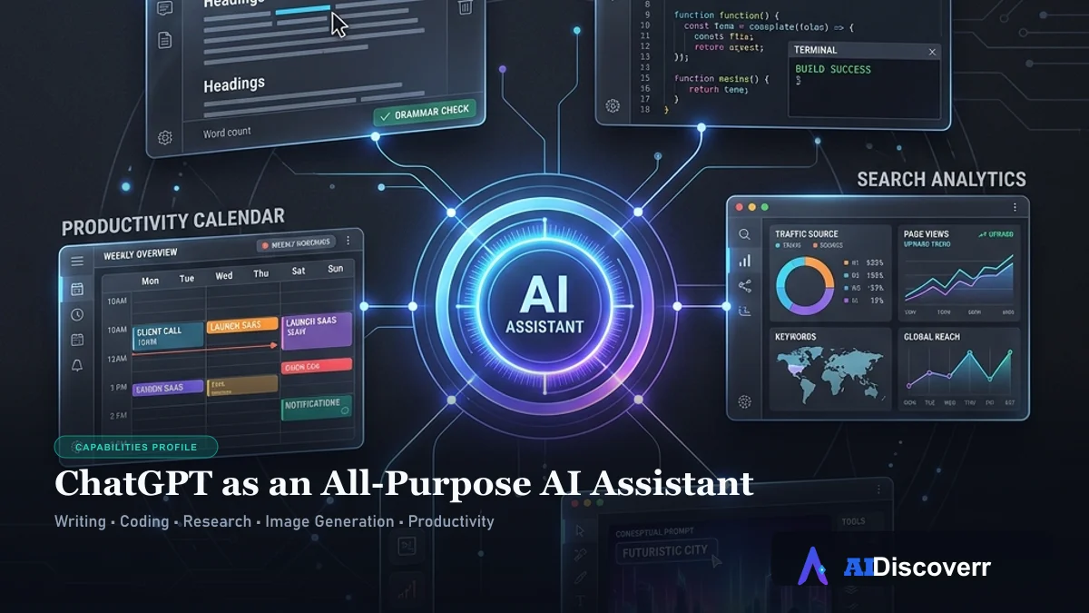 ChatGPT as an All-Purpose AI Assistant ChatGPT as an All-Purpose AI Assistant — Writing, Coding, Research, Image Generation, Productivity