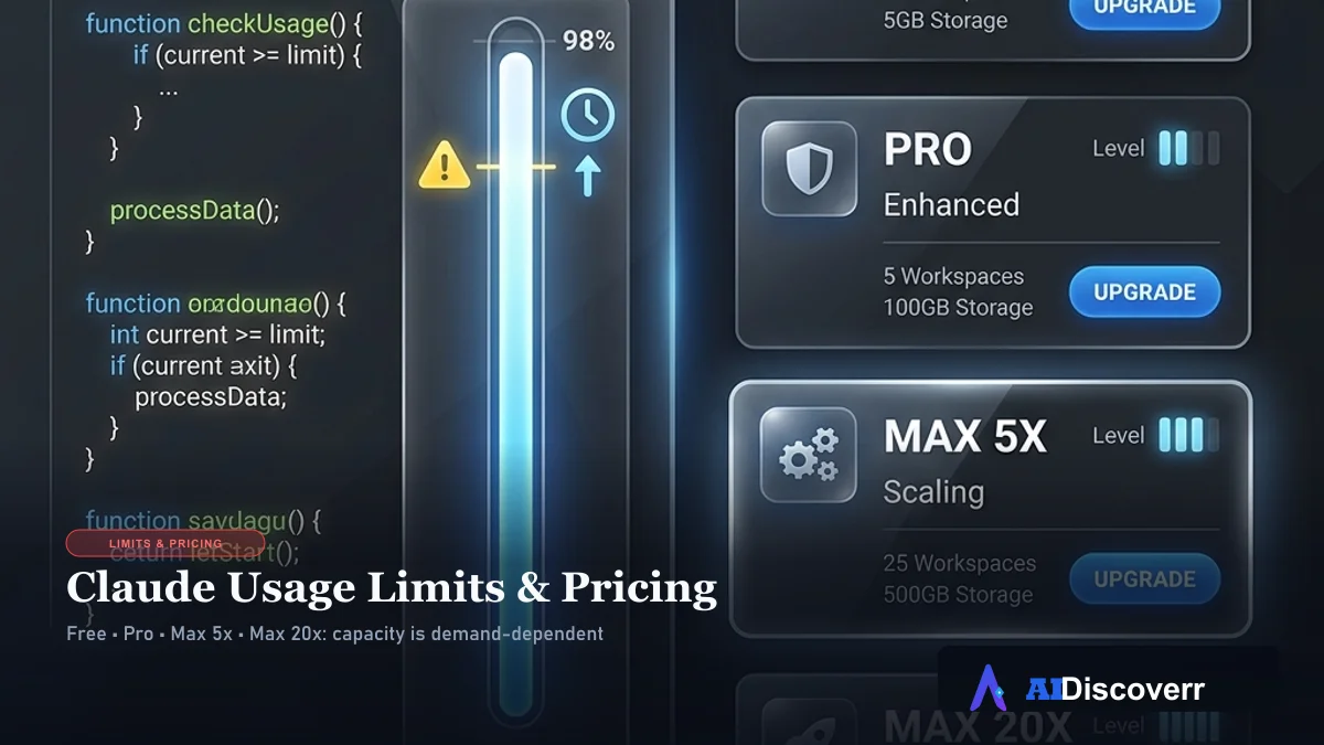 Claude Usage Limits & Pricing Claude Usage Limits & Pricing — Free, Pro, Max 5x, and Max 20x plans compared with rolling limits
